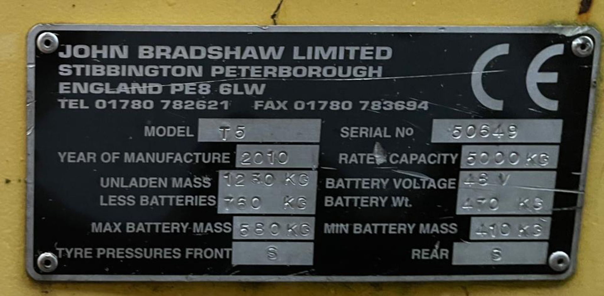2010 BRADSHAWS 48V ELECTRIC TUG 5000KG CAPACITY - NEW BATTERIES *PLUS VAT* - Image 5 of 5