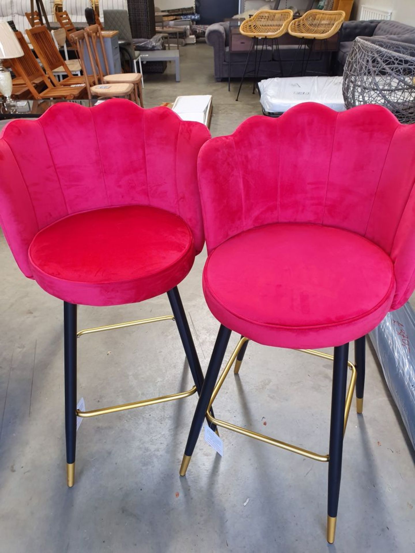 SET OF TWO VIVIAN LEVEL BAR STOOLS RRP £200 *PLUS VAT*