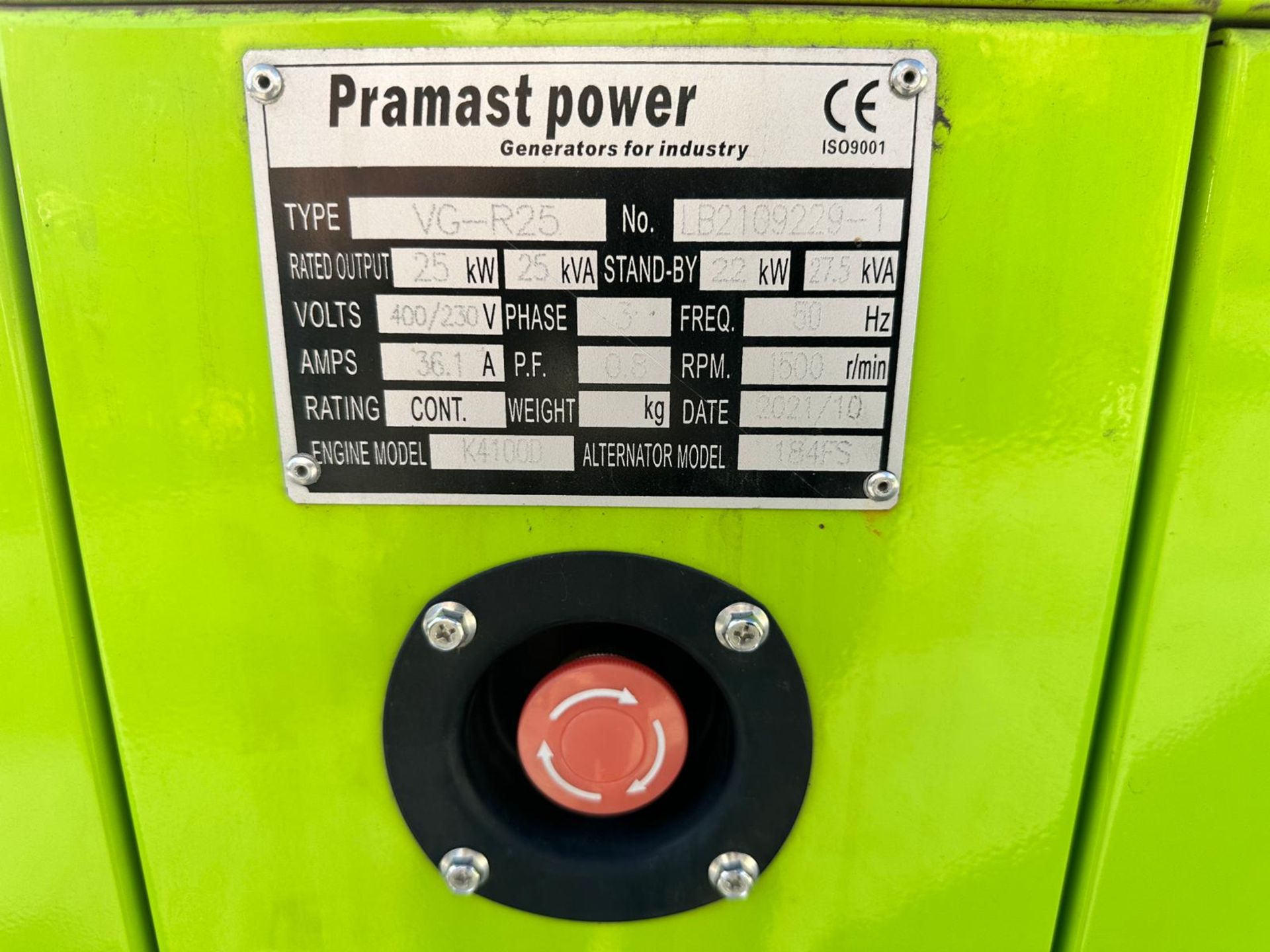 New 2021 Pramast 25KvA Super Silent Diesel Generator - Runs And Makes Power *PLUS VAT* - Image 15 of 15