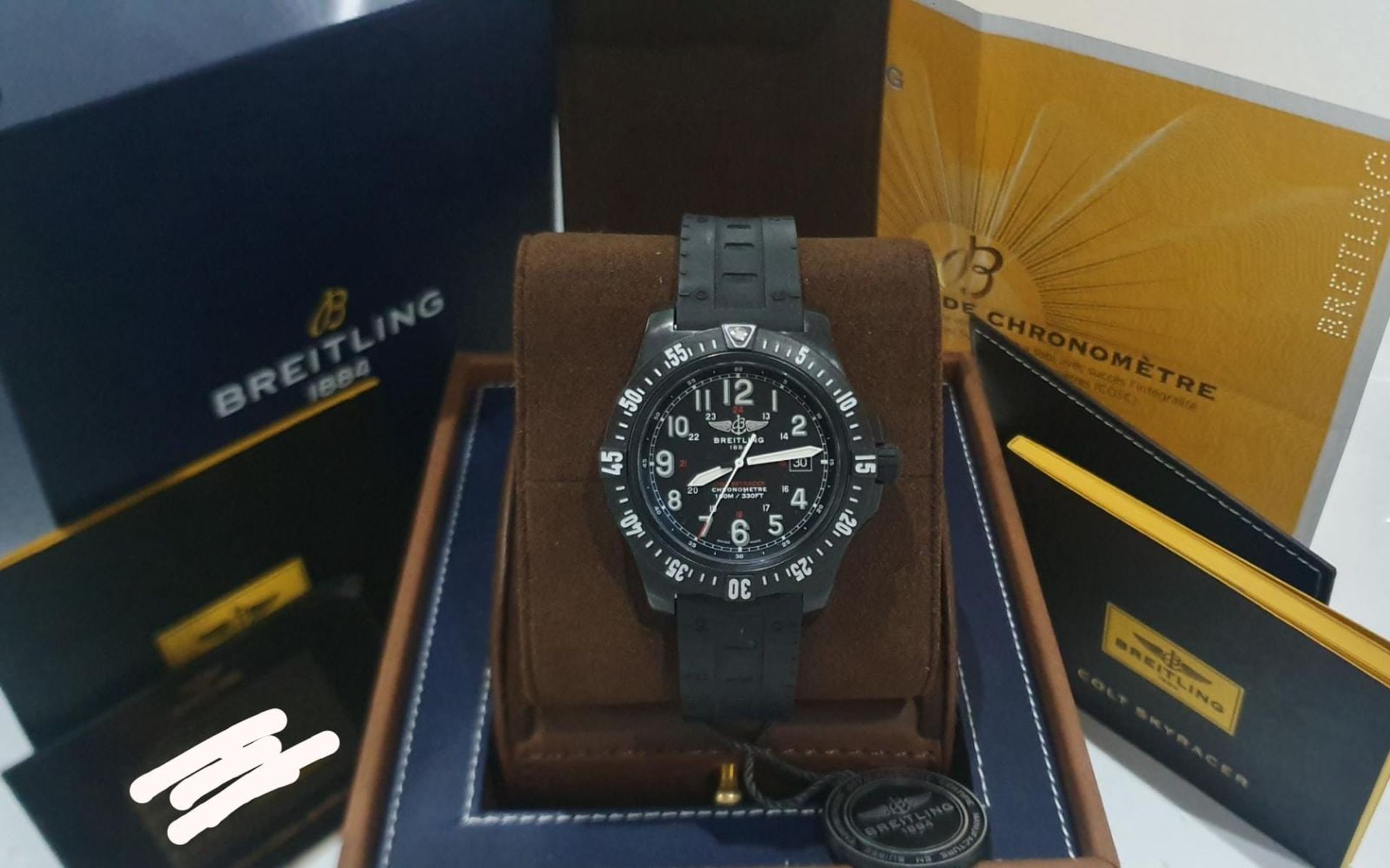 BREITLING SKYRACER 45MM MENS WATCH BOX & PAPERS *NO VAT*