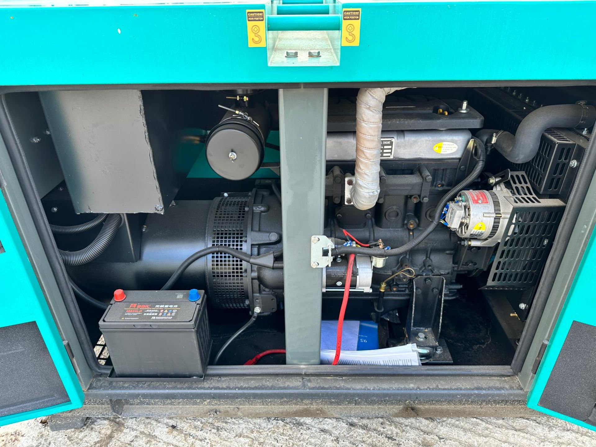 (BLUE) New And Unused 25KvA Super Silent Diesel Generator C/W Manual And Keys *PLUS VAT* - Image 7 of 11