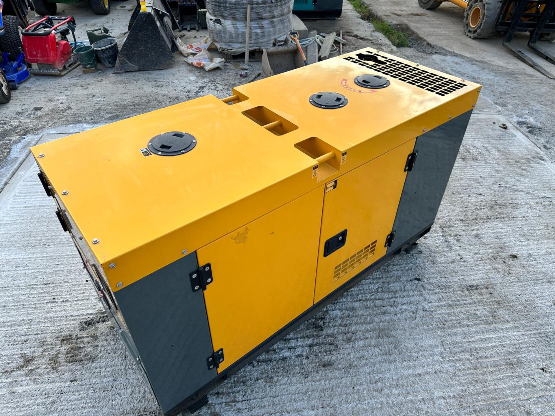 (YELLOW) New And Unused 25KvA Super Silent Diesel Generator C/W Manual And Keys *PLUS VAT* - Image 4 of 13