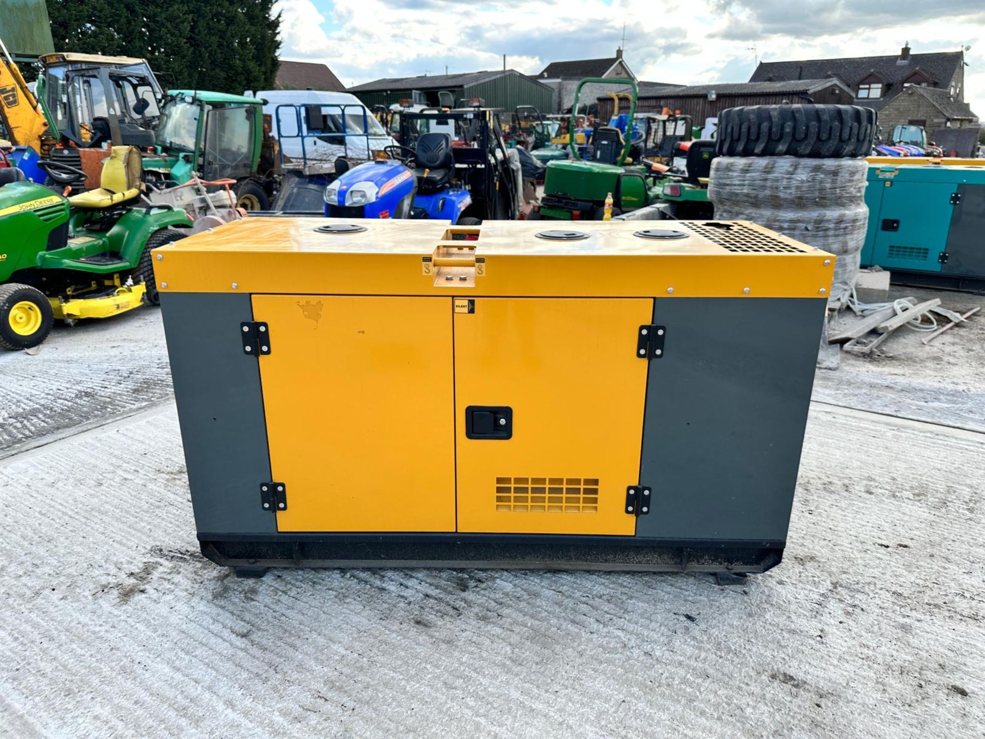 (YELLOW) New And Unused 25KvA Super Silent Diesel Generator C/W Manual And Keys *PLUS VAT*