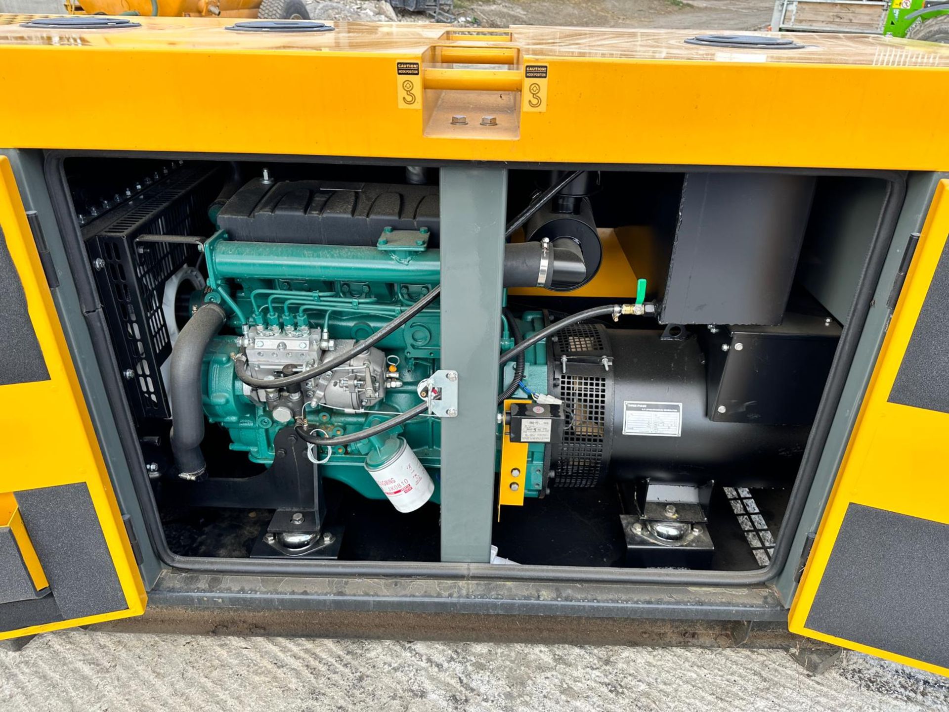 (YELLOW) New And Unused 25KvA Super Silent Diesel Generator C/W Manual And Keys *PLUS VAT* - Image 5 of 13