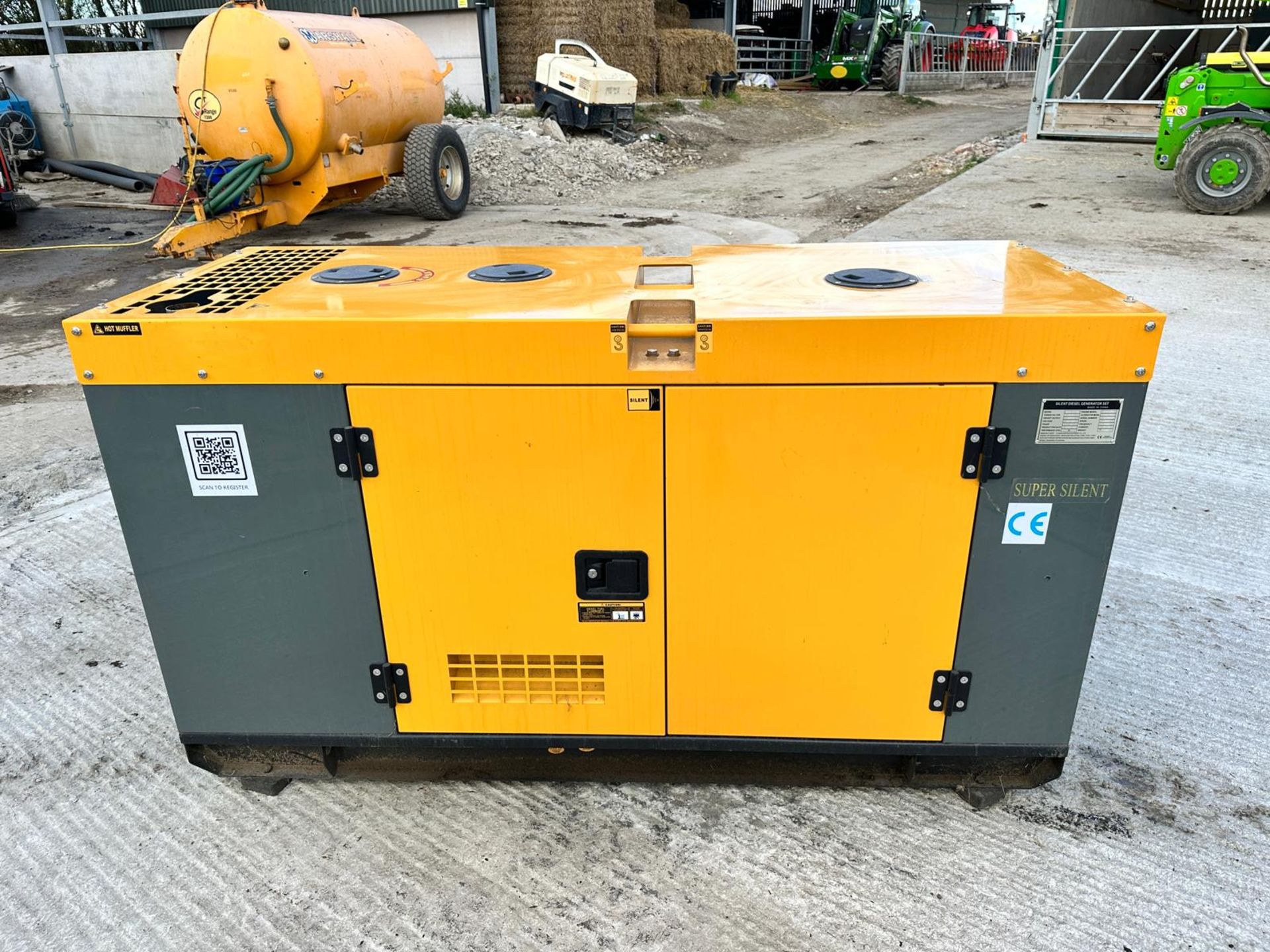 (YELLOW) New And Unused 25KvA Super Silent Diesel Generator C/W Manual And Keys *PLUS VAT* - Image 12 of 13