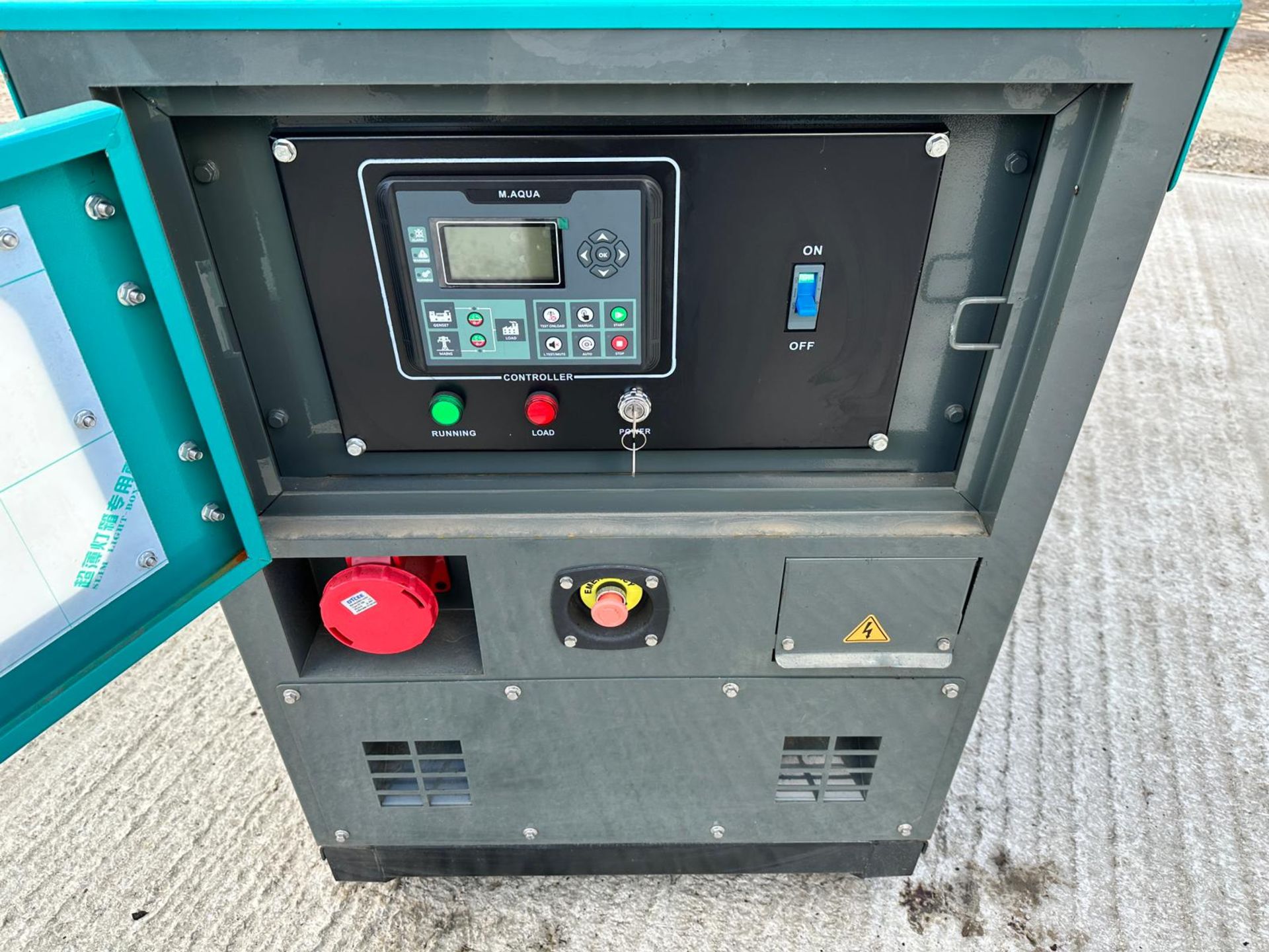 (BLUE) New And Unused 25KvA Super Silent Diesel Generator C/W Manual And Keys *PLUS VAT* - Image 10 of 11