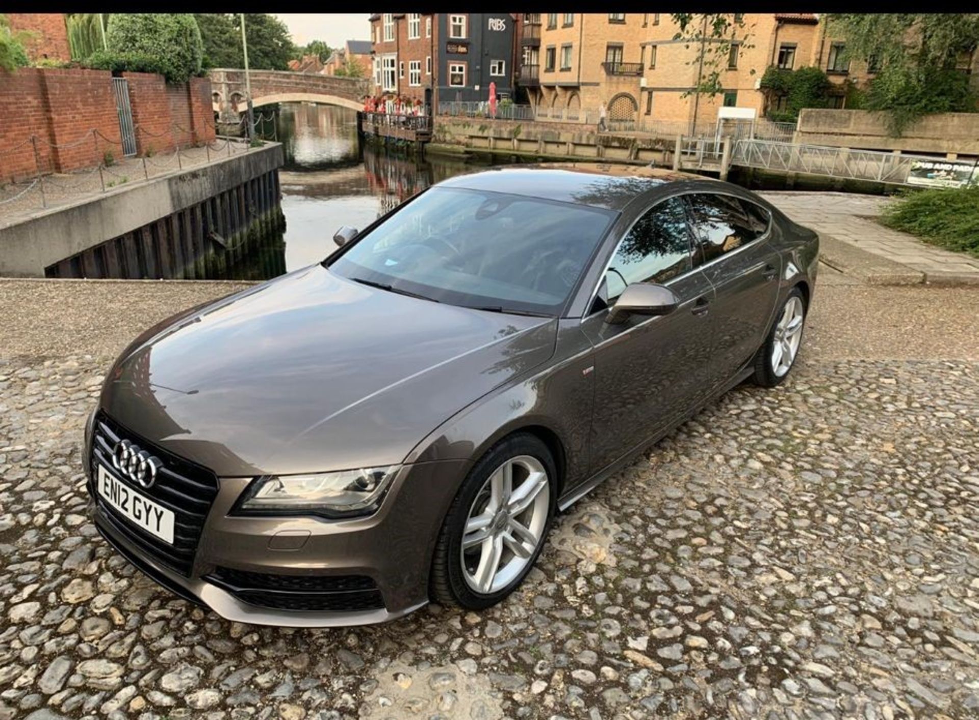 2012 AUDI A7 S LINE TDI QUATTRO AUTO GREY COUPE *NO VAT* - Image 3 of 6