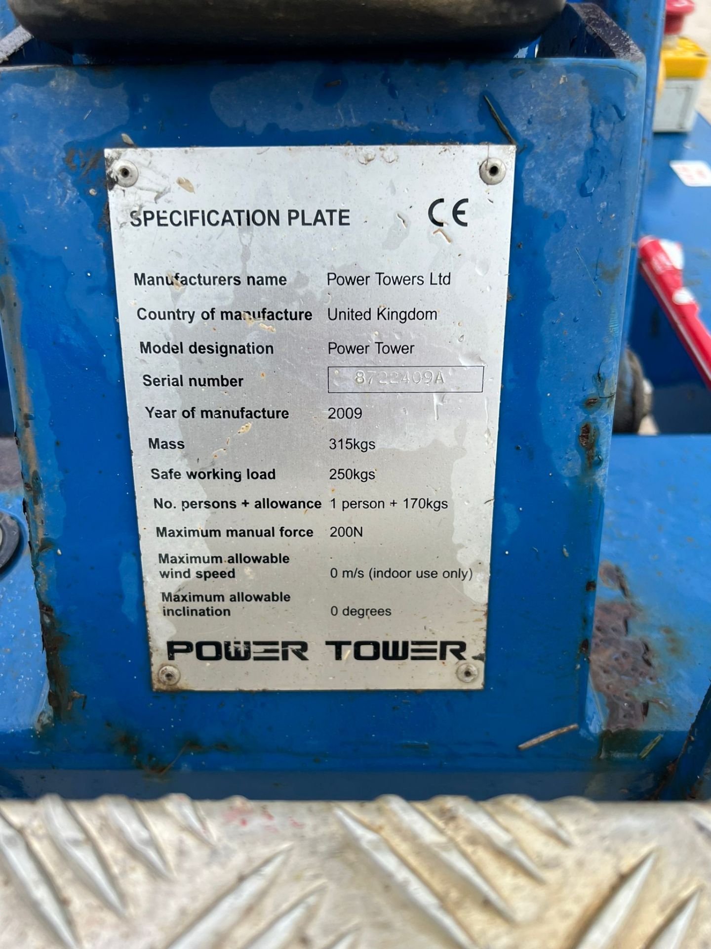 POWER TOWER MAN LIFT *PLUS VAT* - Image 7 of 7