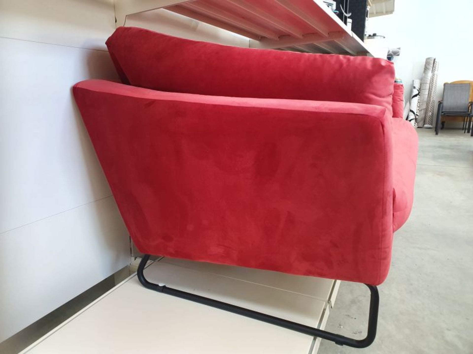 3 SEATER RED VELVET SOFA RRP £1190 *PLUS VAT* - Image 2 of 4