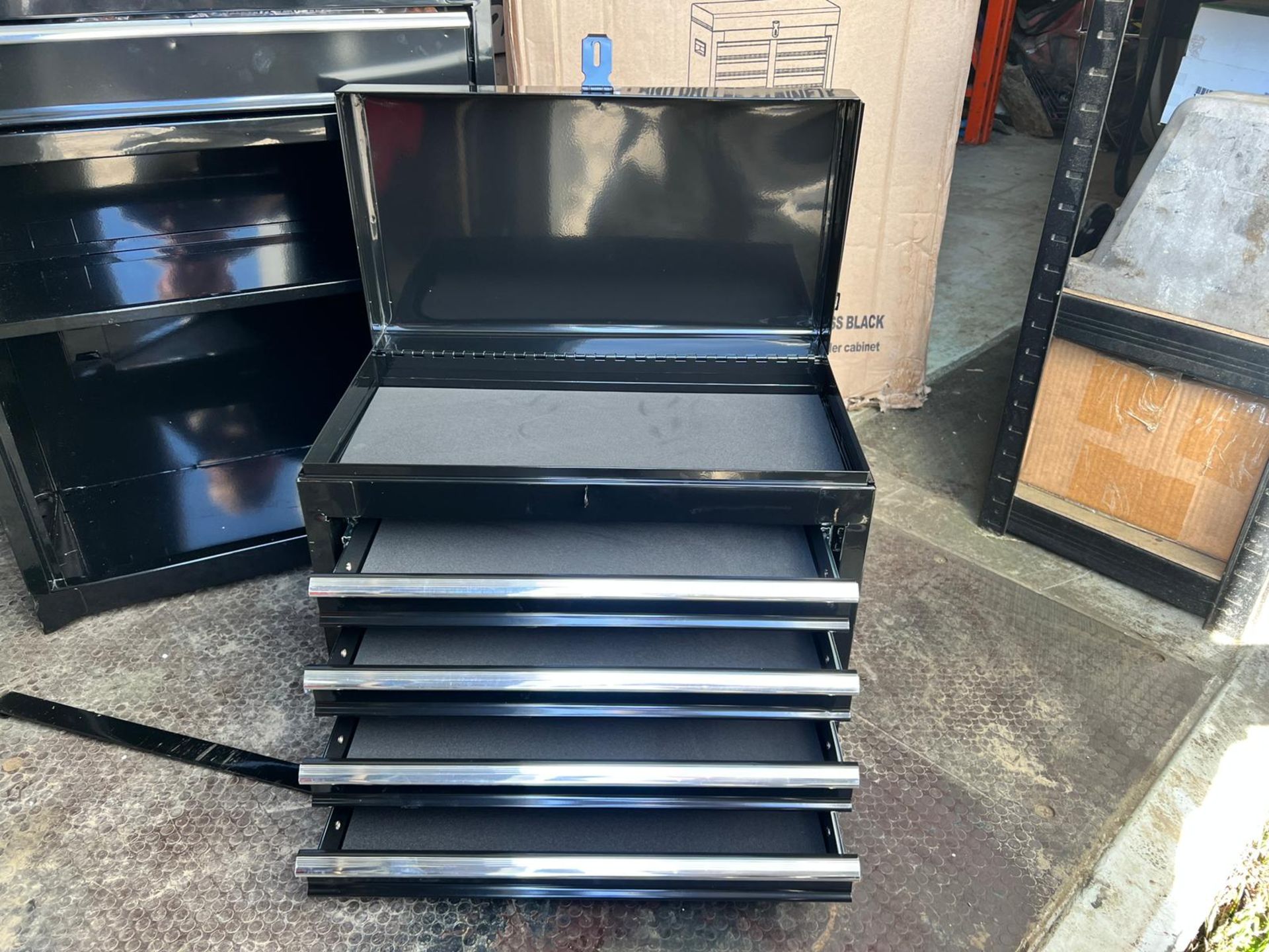 New And Unused Black Rolling Toolbox And Top 4 Draw Cabinet *PLUS VAT* - Image 15 of 23