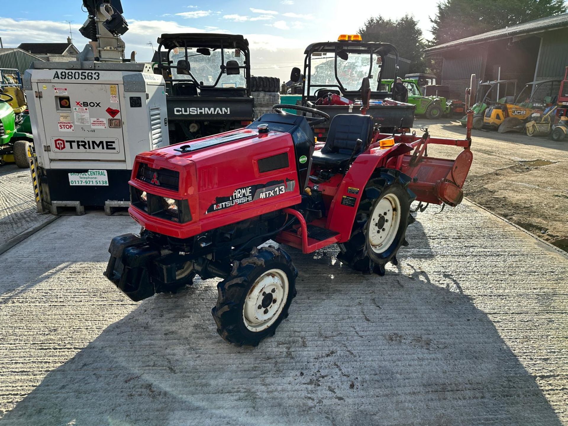 Mitsubishi MTX13 4WD Compact Tractor With Mitsubishi P1105s Rotavator/Tiller *PLUS VAT* - Image 2 of 17