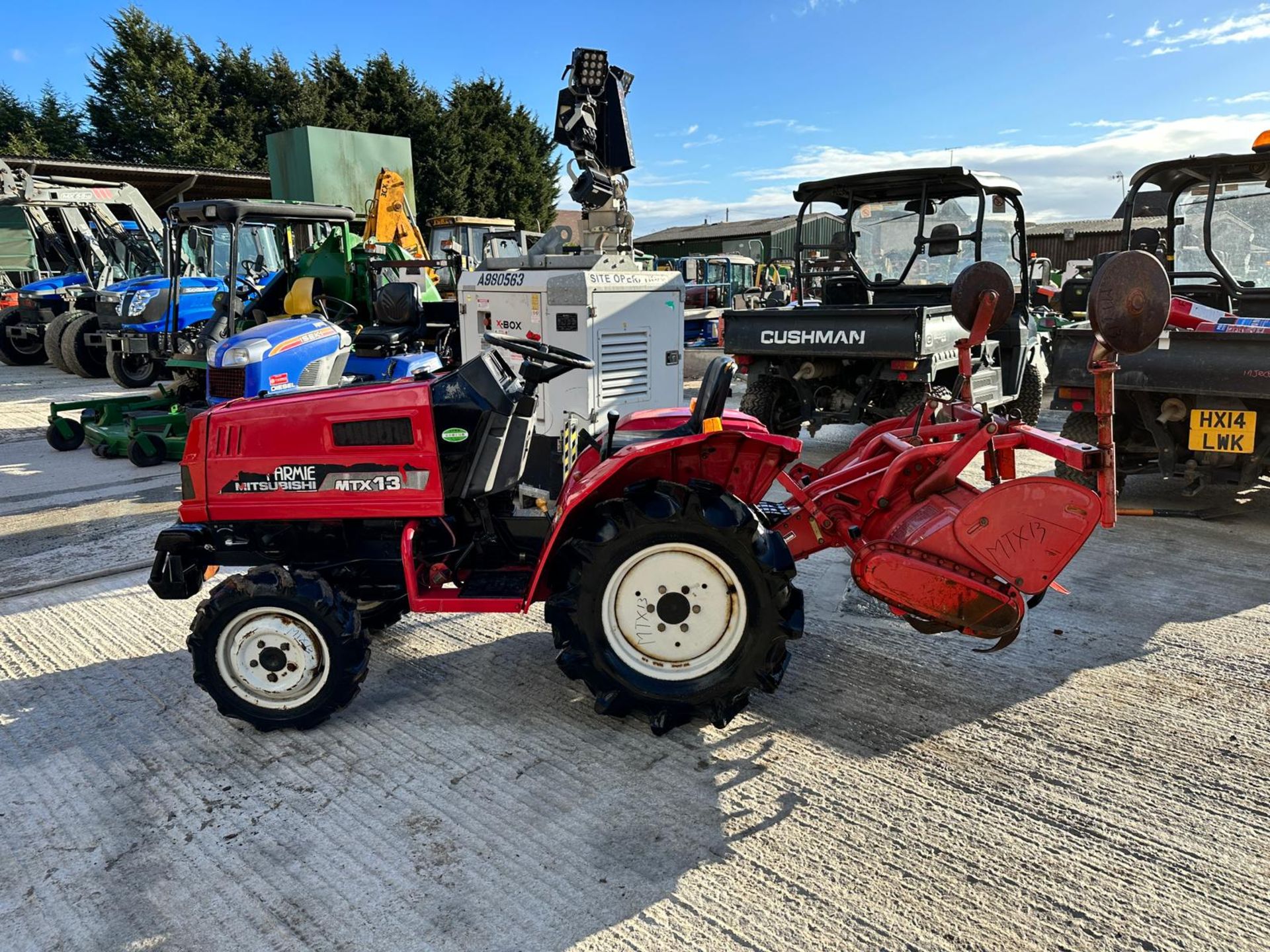 Mitsubishi MTX13 4WD Compact Tractor With Mitsubishi P1105s Rotavator/Tiller *PLUS VAT* - Image 3 of 17