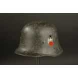 Casque reconditionne WWI. 
WWI reconditioned helmet.