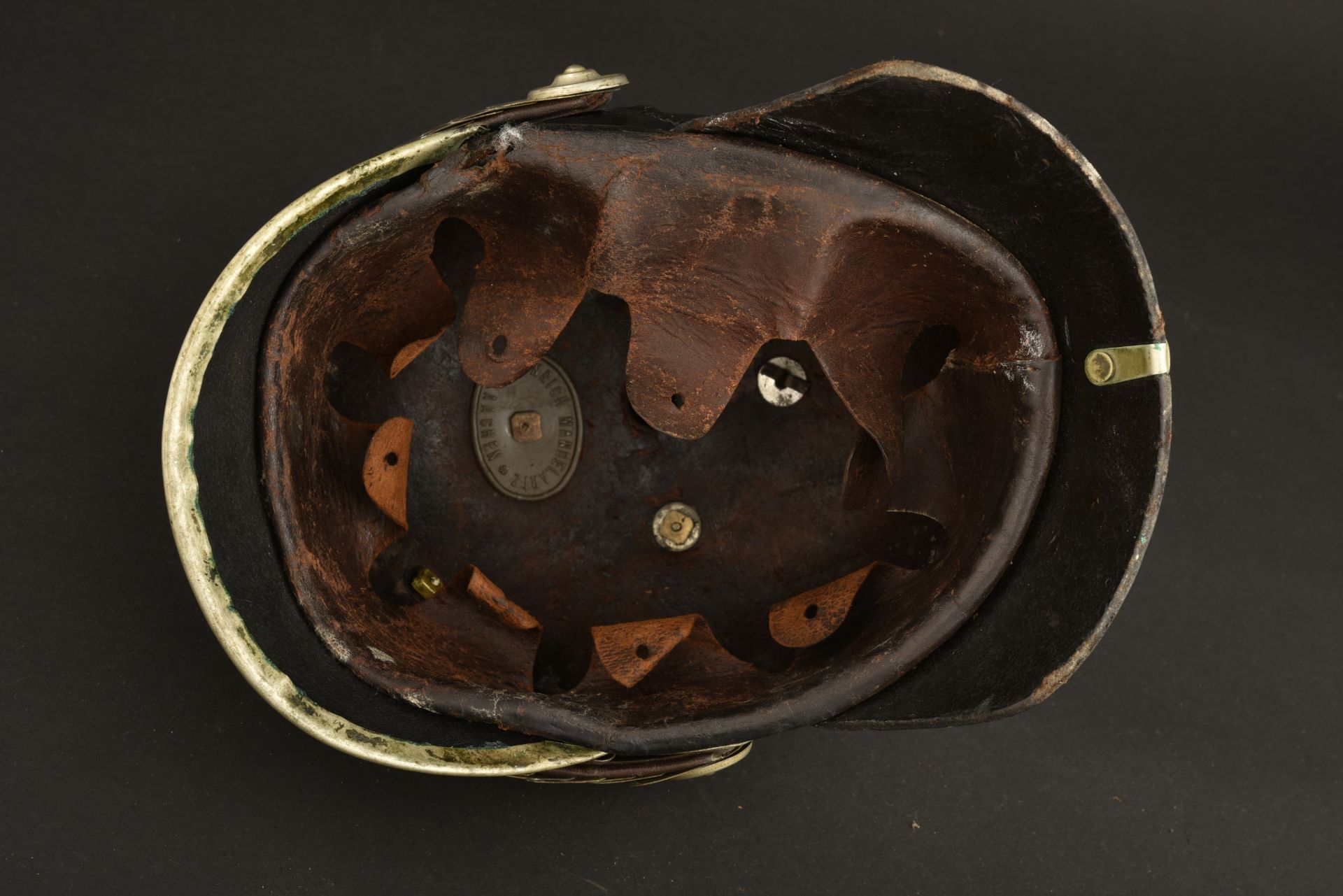 Casque a pointe de sous-officier de Police. German Police senior NCO spiked helmet. Polizei Unteroff - Image 4 of 5