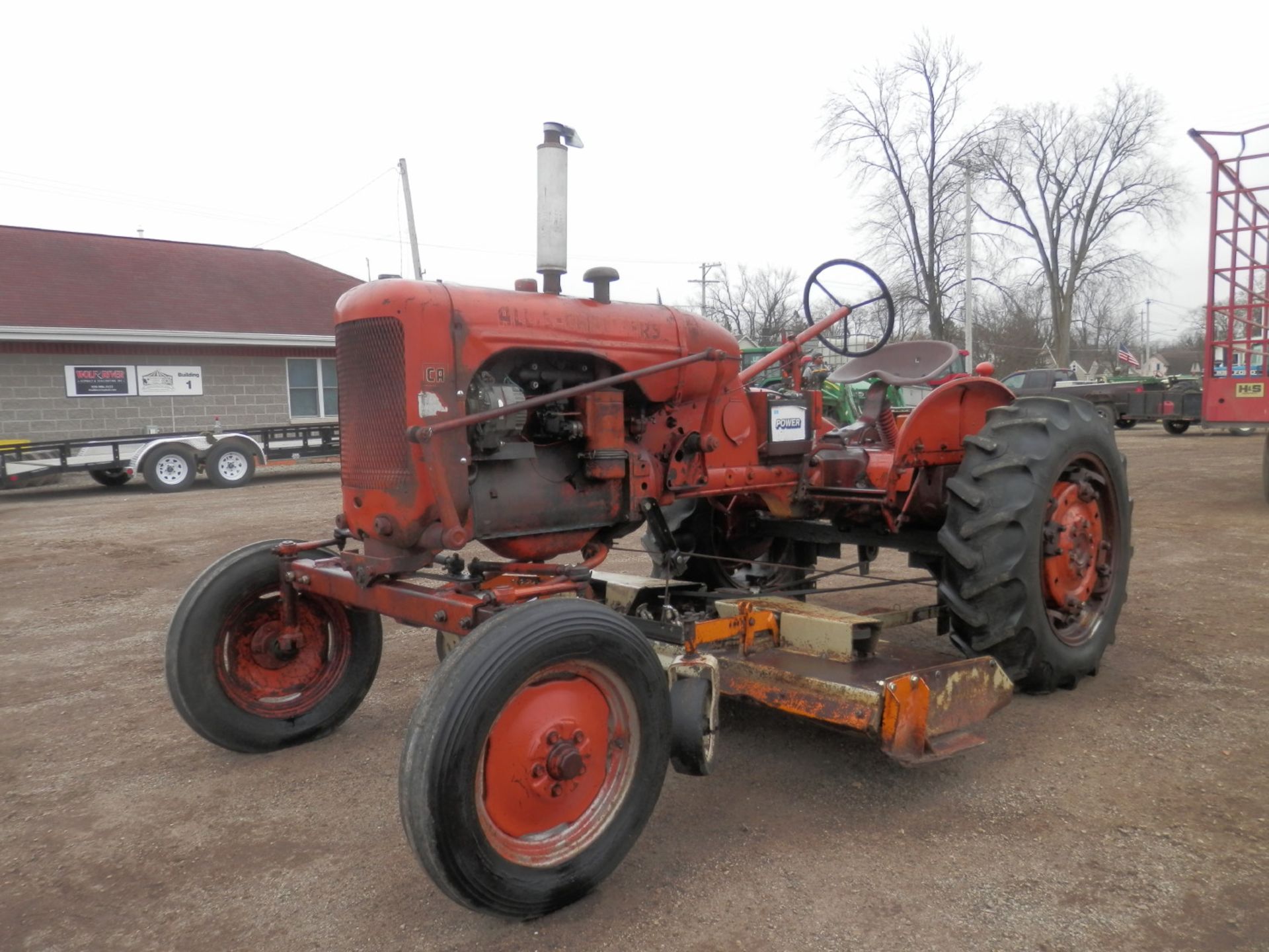 ALLIS CHALMERS CA TRACTOR w/WOODS BELLY MT MOWER