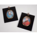 Two 19th Century Portrait Miniatures on ivory or bone depicting Stedman (Jenkins Family) Gentlemen