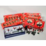 Three boxed Britains sets of Gordon Highlanders, two boxed sets of Black Watch Highlanders, a