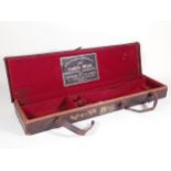 A leather fitted Gun Case by Charles Hellis A/F 2ft 6 1/2in W x 8 1/2in D