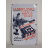 An 'Albert Smith and Co. Ltd Fishing Tackle, Tackle that is worth fishing with' enamel Sign 1ft