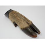 A taxidermy Reed Deer Hoof Trophy Mount in the manner of Rowland Ward, engraved 'Devon & Somerset