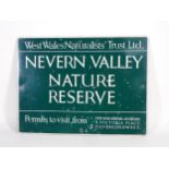A 'West Wales Nevern Valley Nature Reserve' enamel Sign 1ft 8in W x 1ft 3in H