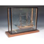 Two Models of Ships in glazed Cases, Frigate 'Lively' 1804, 21in x 16in and 'Saturn' 1813, 21in x