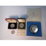 A Panama 1974 20 Balboas (boxed, in capsule), a silver Prince of Wales 1969 Investiture Medal (boxed