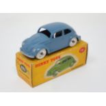 A boxed Dinky Toys No.181 dark blue V.W. with spun hubs