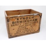 A wooden Kynoch Cartridge Crate 14in W x 9in H