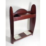 A mahogany Stick Stand with the ends made from wooden propeller blades 2ft 8in H x 2ft 2in W