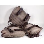 Two antique canvas Mule Panniers, probably military