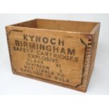 A wooden Kynoch Cartridge Crate 14in W x 9in H