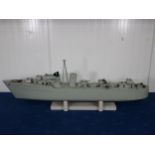 An electric scratch built Model of a Naval Destroyer 4ft L x 1ft 5in H