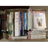 A box of military Books and Magazines including WWII, Men at Arms and Relive Waterloo