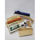 An unboxed Hornby-Dublo Station, Footbridge, quantity of 3-rail Track, Peco flexicurve Track, four