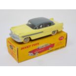 A boxed Dinky Toys No.174 yellow and grey Hudson Hornet