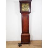 A 19th Century oak Longcase Clock with square brass dial inscribed Collier, Chapell, having