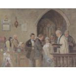 JOSEPH H. BARNES (active 1867-87), The Village Wedding, signed, watercolour, 23½ x 29½. Exhibited: