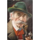 ATTRIBUTED TO CHRISTIAN HEUSER (1860-1942) The Pipe-Smoker and Contentment, both bear signatures,