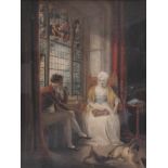 RICHARD WESTALL R.A. (1765-1836). 'The Country Dowager', watercolour, 24 x 18in. Exhibited Royal