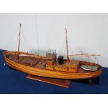 A scratch built Model of an Admiralty MFV No.1174 'Elizabeth' 3ft L x 1ft 8in H