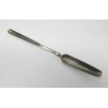 A Victorian silver Marrow Scoop, engraved initials, London 1847, maker: Edward Edwards