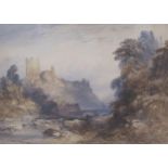 WILLIAM CALLOW RWS (1812-1908) Richmond Castle, watercolour, 21 1/2 x 30in, said to date from