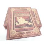 LANDSEER'S Works, in 4 volumes, Steel Engravings and Woodcuts, pub. Virtue & Co, decorative boards