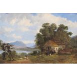 ALFRED H. VICKERS (1834-1919) and JOHN ANTHONY PULLER (fl. 1821-1867). A Welsh lake landscape, with