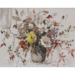 MARJORIE BEST (1903-1997). Flowers and Berries in a Vase, signed, watercolour, 14 x 18in