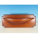 A mahogany half hull Model of a Boat, 1ft 8in W