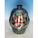 Sandor Apati Abt for Zsolnay. An early 20th Century Jugendstil/Art Nouveau Vase with eosin lustre gl