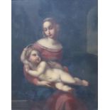 AFTER RAPHAEL (1483-1520). The Virgin and Child, oil on metal, 15½ x 12in; together with an oil pain