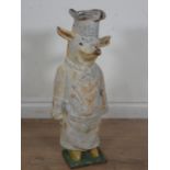 A painted metal Butcher's Advertising Figure of a Pig 1ft 11in H